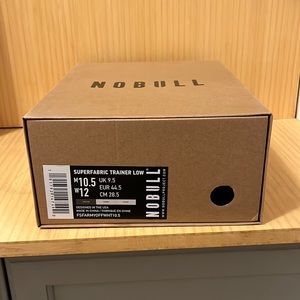 Nobull superfabric trainer low. Army green and ivory. Size Men 10.5